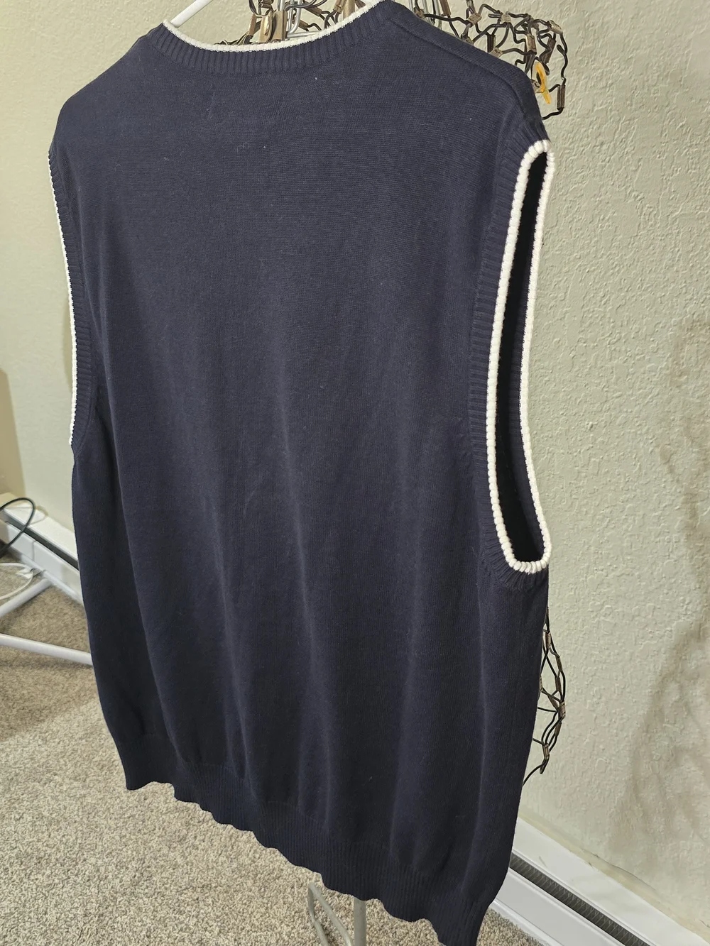 U.S. Polo Assn. Men's Navy V-Neck Sweater Vest